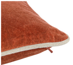 Heirloom Velvet Throw Pillow | Terra Cotta