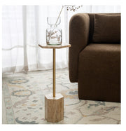 Hexagon Gold Drink Table