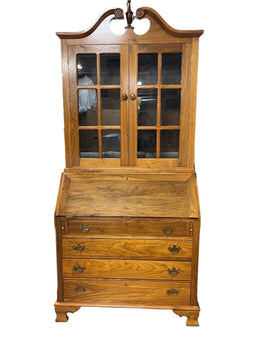 Chippendale Walnut Secretary w/Hutch