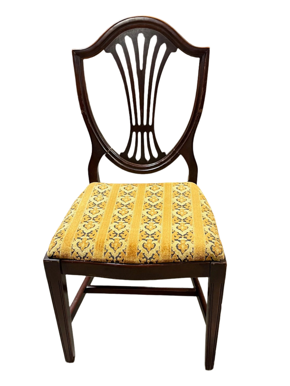 Federal Mahogany Shield Back Dining Chairs (4)