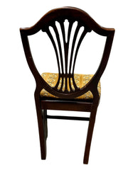 Federal Mahogany Shield Back Dining Chairs (4)