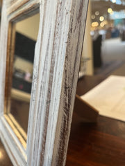 White Wood Frame Mirror