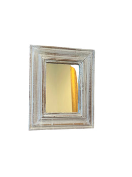 White Wood Frame Mirror