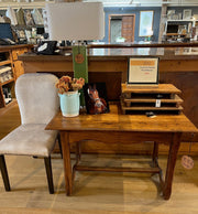 American Oak Stretcher-Base Tavern Table