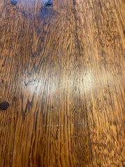 American Oak Stretcher-Base Tavern Table