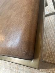 Loftin II Leather Ottoman