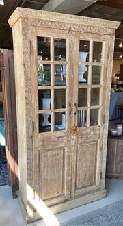 Teak & Glass 2 Door Cabinet