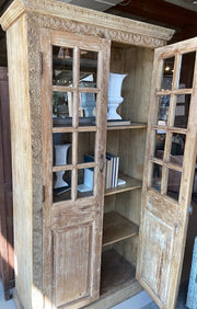 Teak & Glass 2 Door Cabinet