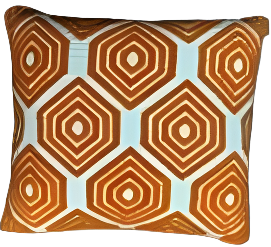 Embroidered Pillow | Orange