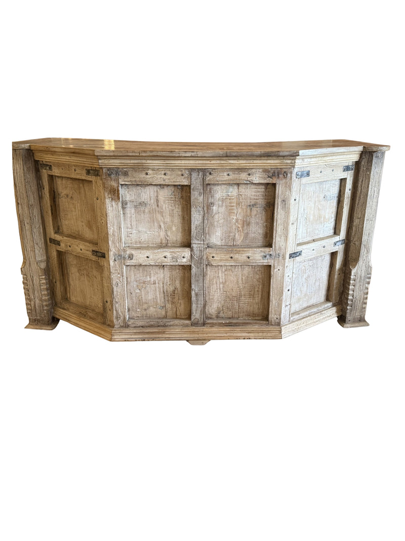 Light Wood Panel Bar Counter