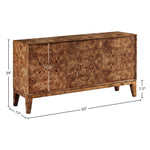 Mappa 3 Door Sideboard -| Dark Burl | 65 x 17 x 34