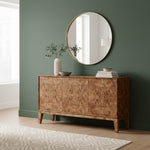 Mappa 3 Door Sideboard -| Dark Burl | 65 x 17 x 34