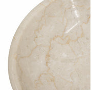 Round Marble Pedestal Fruit Bowl | Cream