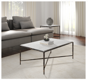 Marble and Bronze Coffee Table