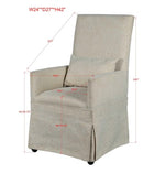 Margaret Arm Dining Chair | French Linen