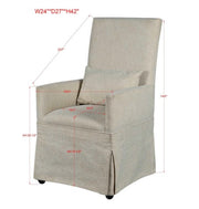 Margaret Arm Dining Chair | French Linen