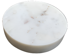 Round White 6" Marble Block Stand