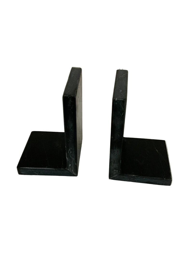 Black Marble Bookends | Set of 2