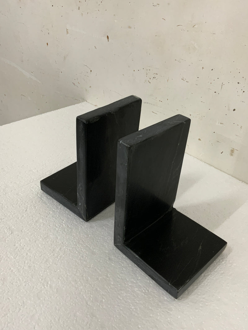 Black Marble Bookends | Set of 2