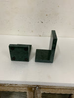 Green Marble Bookends | Set of 2
