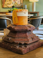 Old Carved Capital Candle Stand