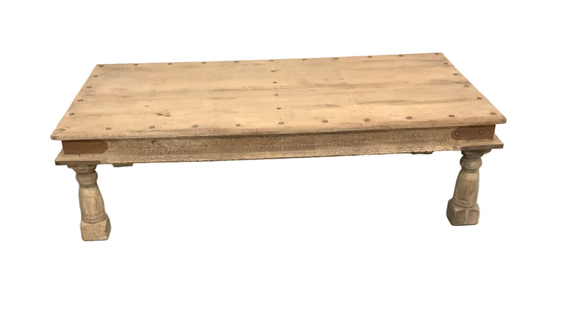 Vintage Carved Coffee Table | 62"