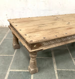 Carved Old Wood Coffee Table | 62.3"