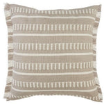 Gray Fringed 24" Pillow