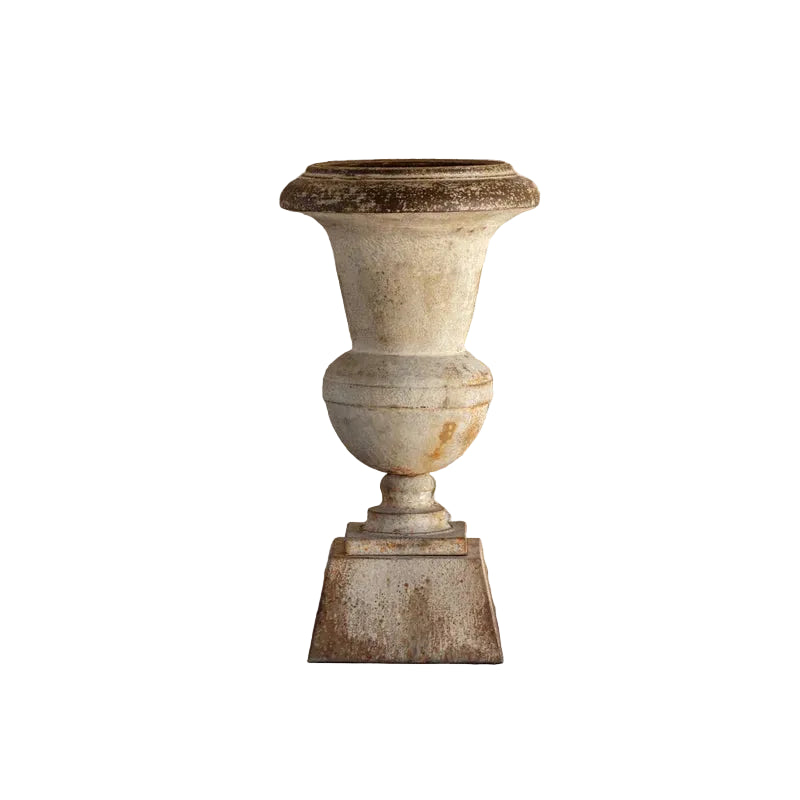 Aged Metal Urn