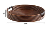 Papeete Round Tray | Brown