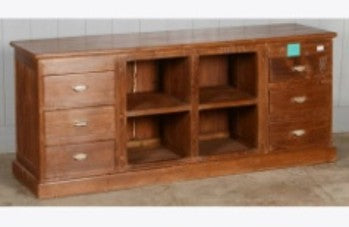 Wooden 6 Drawer Media Console