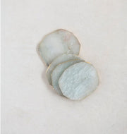 Quartz Coaster w/Gold Edge, Set of 4