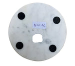 Round White 6" Marble Block Stand