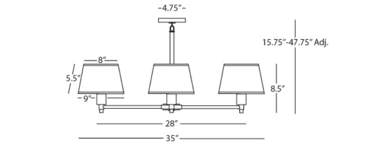 Real Simple 4-Light Chandelier