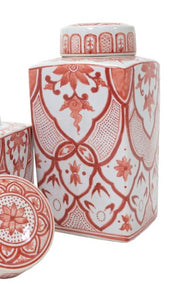 Cinnamon Lidded Jar LG | Red