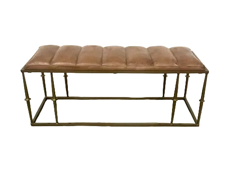 Roosevelt Leather Bench