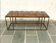 Roosevelt Leather Bench
