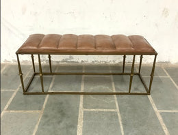 Roosevelt Leather Bench