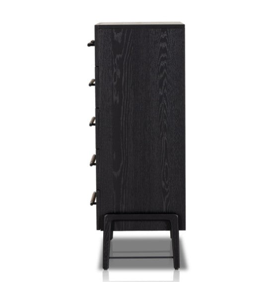 Rosedale 6 Drawer Tall Dresser- Ebony Oak