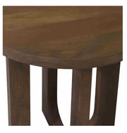 Round Brown Side Table
