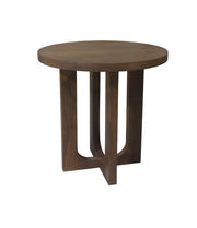 Round Brown Side Table