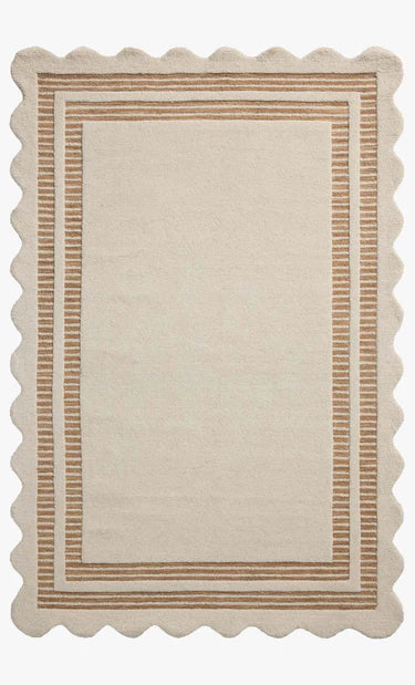 Scottie Wool Rug|Ivory/Rust 5' x 7'5"