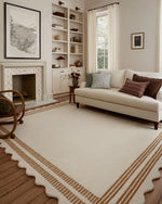 Scottie Wool Rug|Ivory/Rust 5' x 7'5"