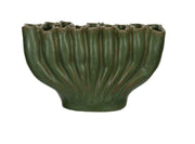 Stoneware Vase w/9 Sections, Green
