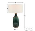 Scouts Glaze Ceramic Lamp | Teal