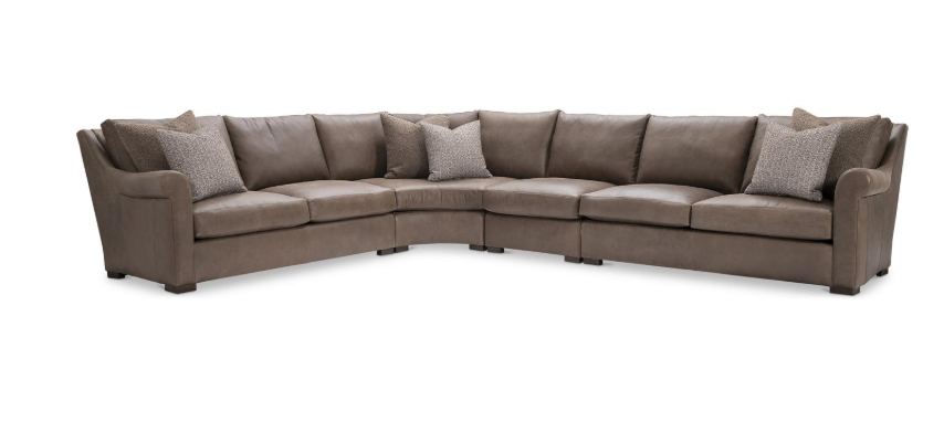 Oakdale* Leather Sectional | 123" x 123" x 40"