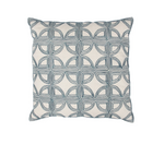 Elea Throw Pillow 22" | Ivory/Navy