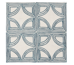 Elea Throw Pillow 22" | Ivory/Navy