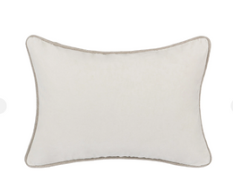 Heirloom Velvet Kidney Pillow | Ivory