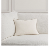 Heirloom Velvet Kidney Pillow | Ivory